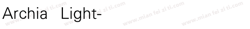 Archia Light字体转换